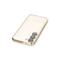 Newface Samsung Galaxy S23 Kılıf Razer Lensli Silikon - Gold