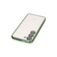 Newface Samsung Galaxy S23 Kılıf Razer Lensli Silikon - Yeşil