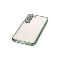 Newface Samsung Galaxy S23 Kılıf Razer Lensli Silikon - Yeşil