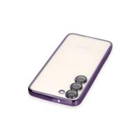 Newface Samsung Galaxy S23 Kılıf Razer Lensli Silikon - Mor