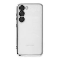 Newface Samsung Galaxy S23 Kılıf Razer Lensli Silikon - Gümüş