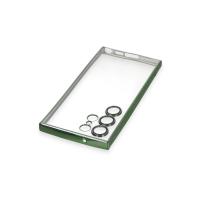 Newface Samsung Galaxy S23 Ultra Kılıf Razer Lensli Silikon - Yeşil