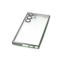 Newface Samsung Galaxy S23 Ultra Kılıf Razer Lensli Silikon - Yeşil