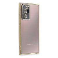 Newface Samsung Galaxy Note 20 Ultra Kılıf Razer Lensli Silikon - Gold