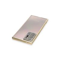 Newface Samsung Galaxy Note 20 Ultra Kılıf Razer Lensli Silikon - Gold