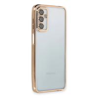 Newface Samsung Galaxy M23 Kılıf Razer Lensli Silikon - Gold
