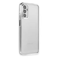 Newface Samsung Galaxy M23 Kılıf Razer Lensli Silikon - Gümüş