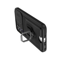 Newface Samsung Galaxy A15 4G Kılıf Zuma Kartvizitli Yüzüklü Silikon - Siyah