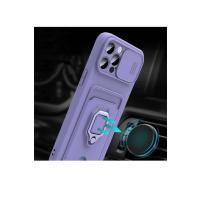 Newface Samsung Galaxy A55 5G Kılıf Zuma Kartvizitli Yüzüklü Silikon - Kırmızı