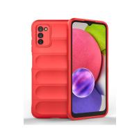 Newface Samsung Galaxy A03S Kılıf Optimum Silikon - Kırmızı