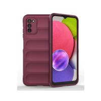 Newface Samsung Galaxy A03S Kılıf Optimum Silikon - Bordo
