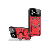 Newface Samsung Galaxy A05 Kılıf Joy Lens Standlı Kapak - Kırmızı