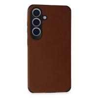 Newface Samsung Galaxy S24 Kılıf Loop Deri Silikon - Kahverengi