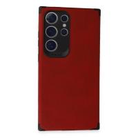 Newface Samsung Galaxy S24 Ultra Kılıf Loop Deri Silikon - Kırmızı