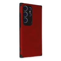 Newface Samsung Galaxy S24 Ultra Kılıf Loop Deri Silikon - Kırmızı