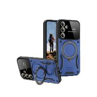 Newface Samsung Galaxy S24 FE Kılıf Joy Lens Standlı Kapak - Lacivert