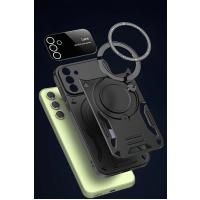 Newface Samsung Galaxy S24 FE Kılıf Joy Lens Standlı Kapak - Lacivert