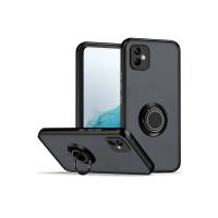 Newface Samsung Galaxy A06 Kılıf Montreal Yüzüklü Silikon Kapak - Siyah