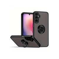 Newface Samsung Galaxy A26 Kılıf Montreal Yüzüklü Silikon Kapak - Siyah