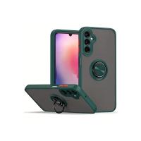 Newface Samsung Galaxy A36 Kılıf Montreal Yüzüklü Silikon Kapak - Yeşil