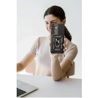 Newface Samsung Galaxy S25 Kılıf Pars Lens Yüzüklü Silikon - Kırmızı