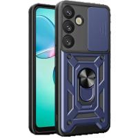 Newface Samsung Galaxy S25 Kılıf Pars Lens Yüzüklü Silikon - Lacivert