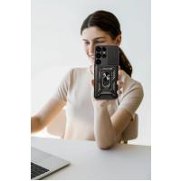 Newface Samsung Galaxy S25 Ultra Kılıf Pars Lens Yüzüklü Silikon - Kırmızı