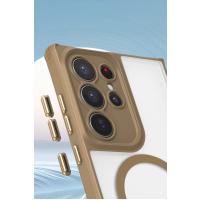 Newface Samsung Galaxy S23 Ultra Kılıf Enka Magsafe Silikon Kılıf - Lacivert