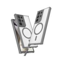 Newface Samsung Galaxy S24 Ultra Kılıf Enka Magsafe Silikon Kılıf - Titan Gri