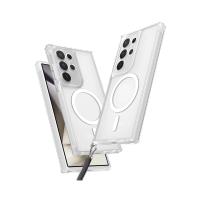 Newface Samsung Galaxy S25 Ultra Kılıf Enka Magsafe Silikon Kılıf - Şeffaf