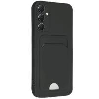 Newface Samsung Galaxy A16 5G Kılıf Kelvin Kartvizitli Silikon - Siyah