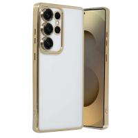 Newface Samsung Galaxy S25 Ultra Kılıf Razer Lensli Silikon - Gold