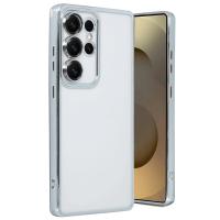 Newface Samsung Galaxy S25 Ultra Kılıf Razer Lensli Silikon - Gümüş