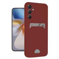 Newface Samsung Galaxy A16 5G Kılıf Kelvin Kartvizitli Silikon - Bordo