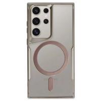 Newface Samsung Galaxy S23 Ultra Kılıf Boyi Magsafe Silikon Kapak - Titan Gri