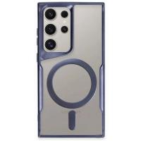 Newface Samsung Galaxy S23 Ultra Kılıf Boyi Magsafe Silikon Kapak - Lacivert