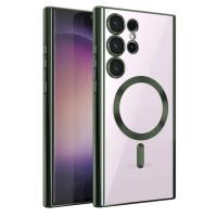 Newface Samsung Galaxy S25 Ultra Kılıf Kross Magneticsafe Kapak - Koyu Yeşil