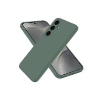 Newface Samsung Galaxy S25 Kılıf Nano içi Kadife Silikon - Koyu Yeşil