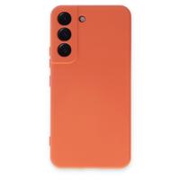 Newface Samsung Galaxy S22 Kılıf Nano içi Kadife Silikon - Turuncu