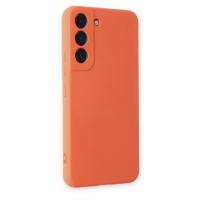Newface Samsung Galaxy S22 Kılıf Nano içi Kadife Silikon - Turuncu