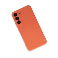 Newface Samsung Galaxy S22 Kılıf Nano içi Kadife Silikon - Turuncu