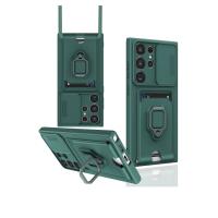 Newface Samsung Galaxy S23 Ultra Kılıf Zuma Kartvizitli Yüzüklü Silikon - Yeşil