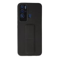 Newface Tecno Pova Neo Kılıf Mega Standlı Silikon - Siyah