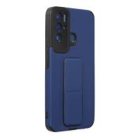 Newface Tecno Pova Neo Kılıf Mega Standlı Silikon - Mavi