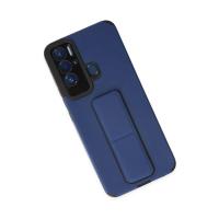 Newface Tecno Pova Neo Kılıf Mega Standlı Silikon - Mavi