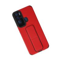 Newface Tecno Pova Neo Kılıf Mega Standlı Silikon - Kırmızı