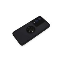 Newface Vivo Y17S Kılıf Montreal Yüzüklü Silikon Kapak - Siyah