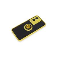 Newface Vivo Y17S Kılıf Montreal Yüzüklü Silikon Kapak - Sarı