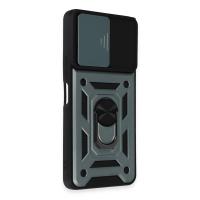 Newface Vivo Y36 Kılıf Pars Lens Yüzüklü Silikon - Yeşil