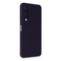 Newface Vivo Y17S Kılıf Nano içi Kadife Silikon - Mor